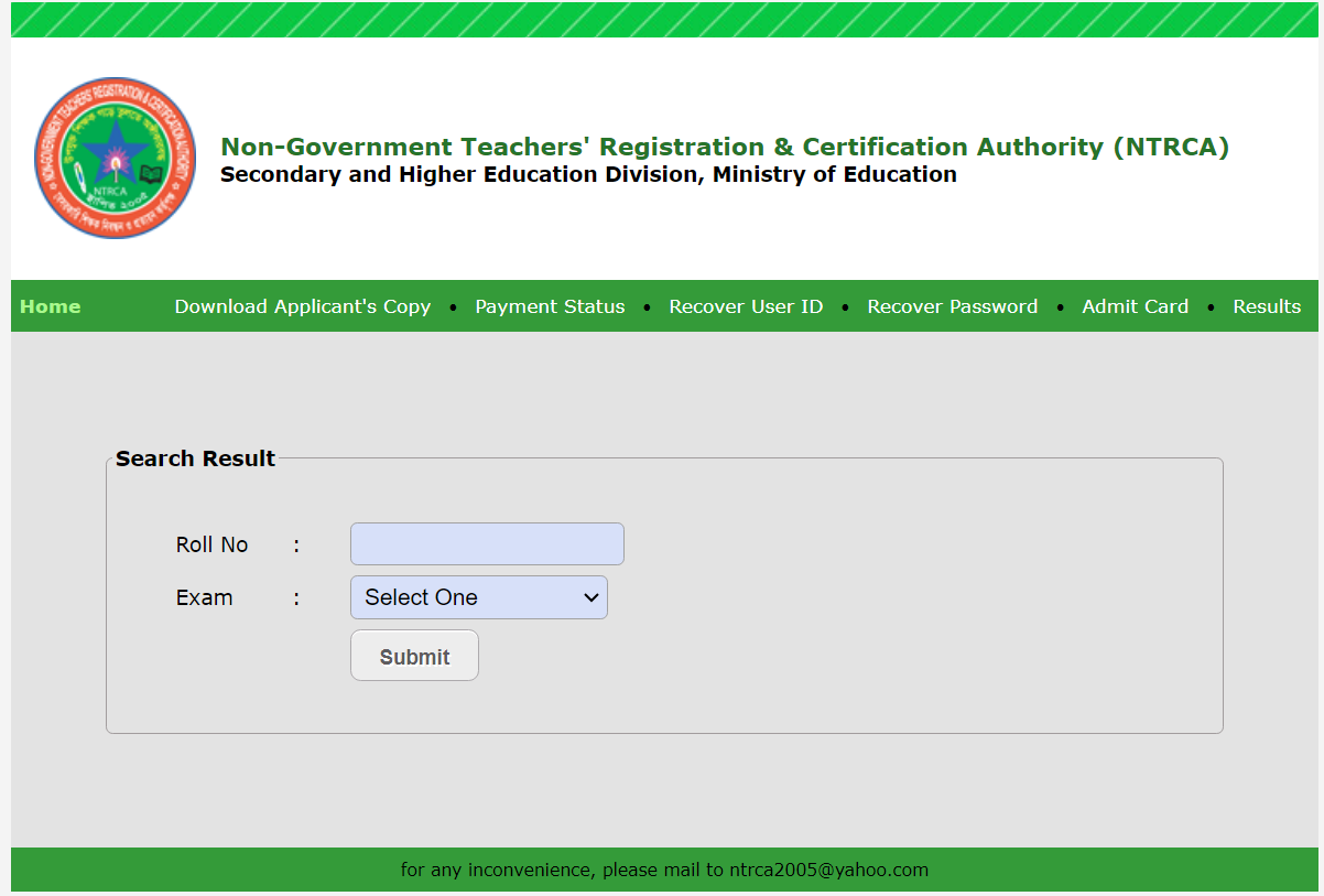 18th NTRCA Preliminary Result 2024