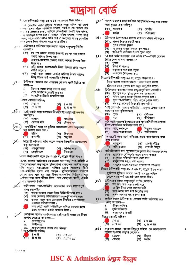 HSC/এইচএসসি বাংলা ১ম পত্র বহুনির্বাচনি / MCQ প্রশ্ন সমাধান ২০২৪ [সকল বোর্ড] HSC Bangla 1st Paper MCQ Solution 2024