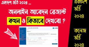 একাদশ শ্রেণিতে ভর্তির রেজাল্ট ২০২৪