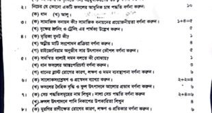 ১৮ তম শিক্ষক নিবন্ধন লিখিত পরীক্ষার প্রশ্ন  কৃষি [এগ্রিকালচার]