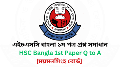 ময়মনসিংহ বোর্ড ২০২৫ এইচএসসি বাংলা ১ম পত্র প্রশ্ন সমাধান Mymensingh Board 2025 HSC Bangla 1st Paper Question & Answer