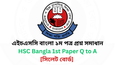 সিলেট বোর্ড ২০২৫ এইচএসসি বাংলা ১ম পত্র প্রশ্ন সমাধান Sylhet Board 2025 HSC Bangla 1st Paper Question & Answer