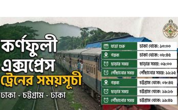 কর্ণফুলী এক্সপ্রেস ট্রেনের সময়সূচী