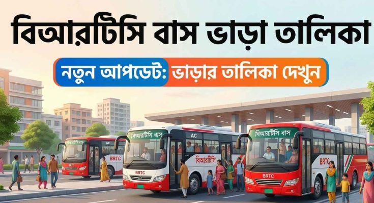 বিআরটিসি বাস ভাড়া তালিকা