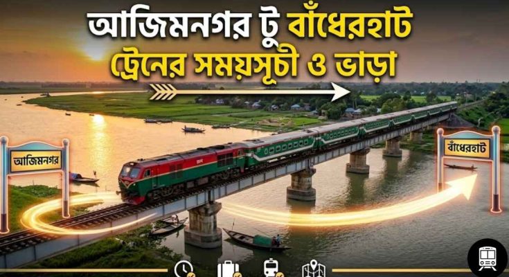আজিমনগর টু বাঁধেরহাট ট্রেনের সময়সূচী ও ভাড়া