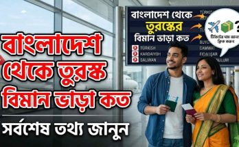বাংলাদেশ থেকে তুরস্কের বিমান ভাড়া