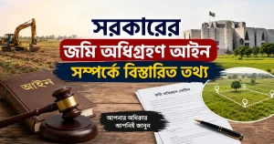 সরকারের জমি অধিগ্রহণ আইন সম্পর্কে বিস্তারিত তথ্য