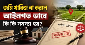 জমি খারিজ না করলে আইনগত ভাবে কি কি সমস্যা হয়?