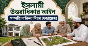 ইসলামী উত্তরাধিকার আইনে সম্পত্তি বণ্টনের নিয়ম (ফারায়েজ)