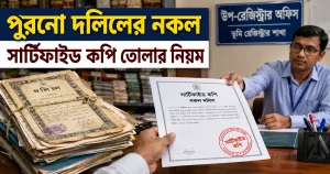 পুরনো দলিলের নকল (সার্টিফাইড কপি) তোলার নিয়ম