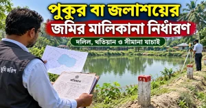 পুকুর বা জলাশয়ের জমির মালিকানা নির্ধারণ