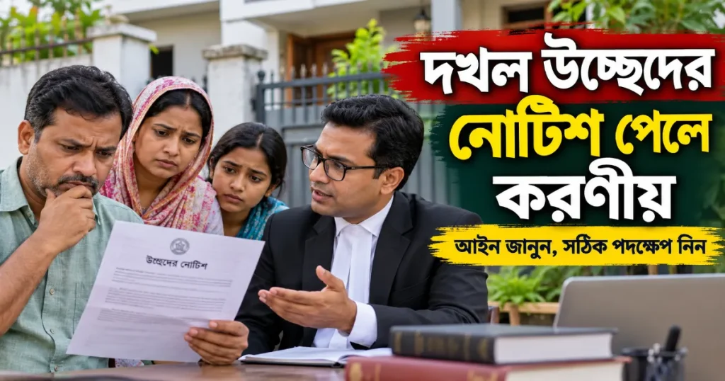 দখল উচ্ছেদের নোটিশ