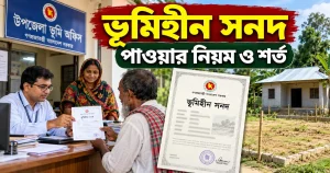 ভূমিহীন সনদ পাওয়ার নিয়ম ও শর্ত